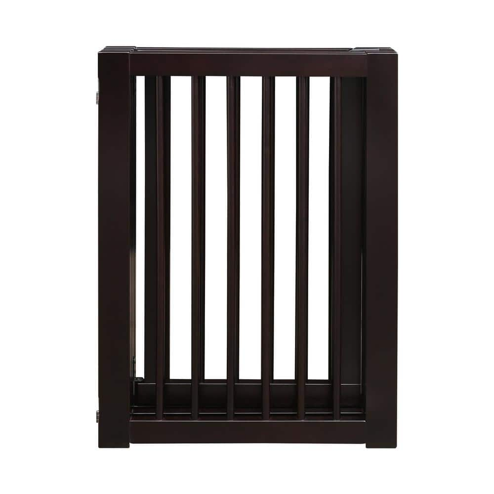 American Trails Espresso Freestanding Pet Gate with Door 600-54