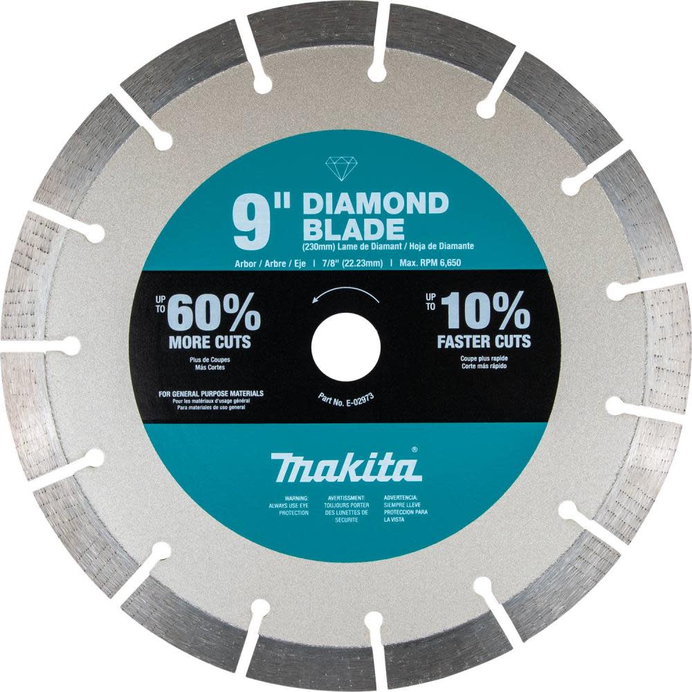 Makita 9 Ultra-Premium Plus Diamond Blade， Segmented， General Purpose ;