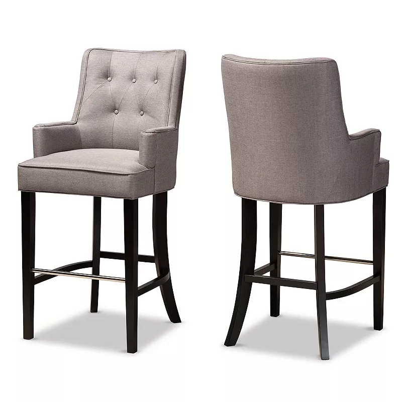 Baxton Studio Aldon Bar Stool 2-piece Set