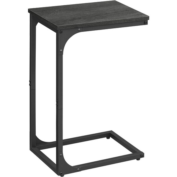 CShaped End Table，Small Side Table with Metal Frame for Living Room，Bedroom