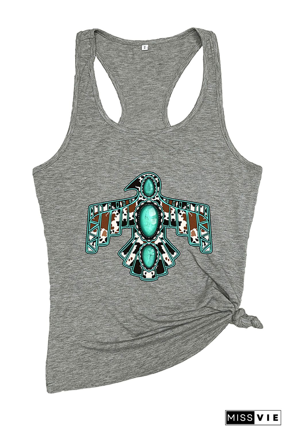 Cowhide Turquoise Thunderbird Tank Top Wholesale