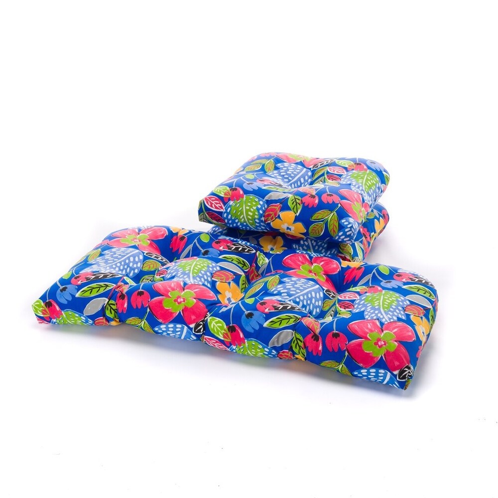 Outdoor Mariposa Colbalt 3 Piece Cushion Set   19x44