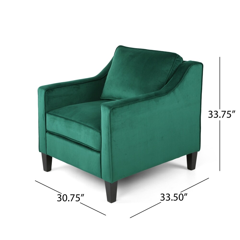 Milo Contemporary Velvet Club Chair by Christopher Knight Home   30.75\