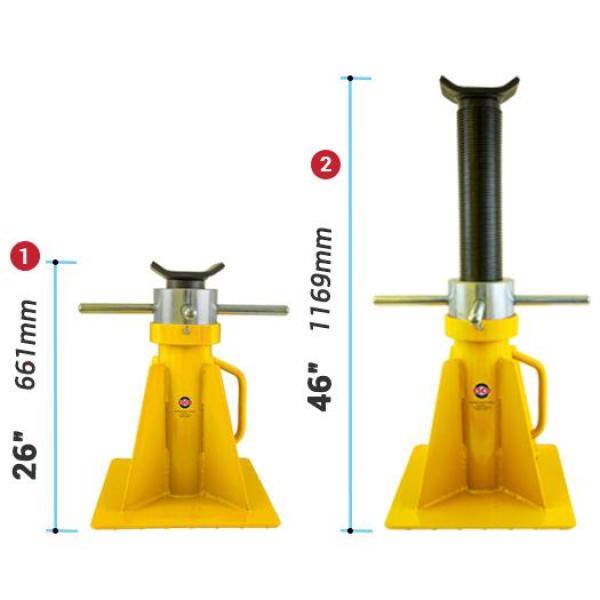 ESCO 20-Ton Heavy-Duty Screw Style Jack Stand (Tall) 10803