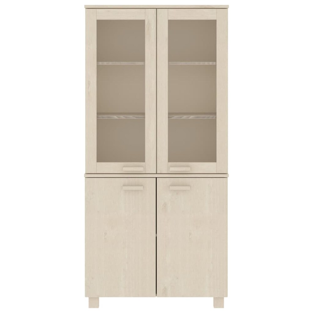 vidaXL Drawer Cabinet Display Cabinet for Living Room HAMAR Solid Wood Pine   33.5\