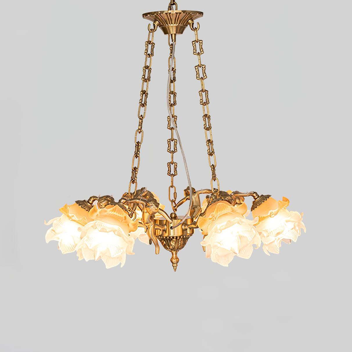 Putti Statuettes Brass Suspension