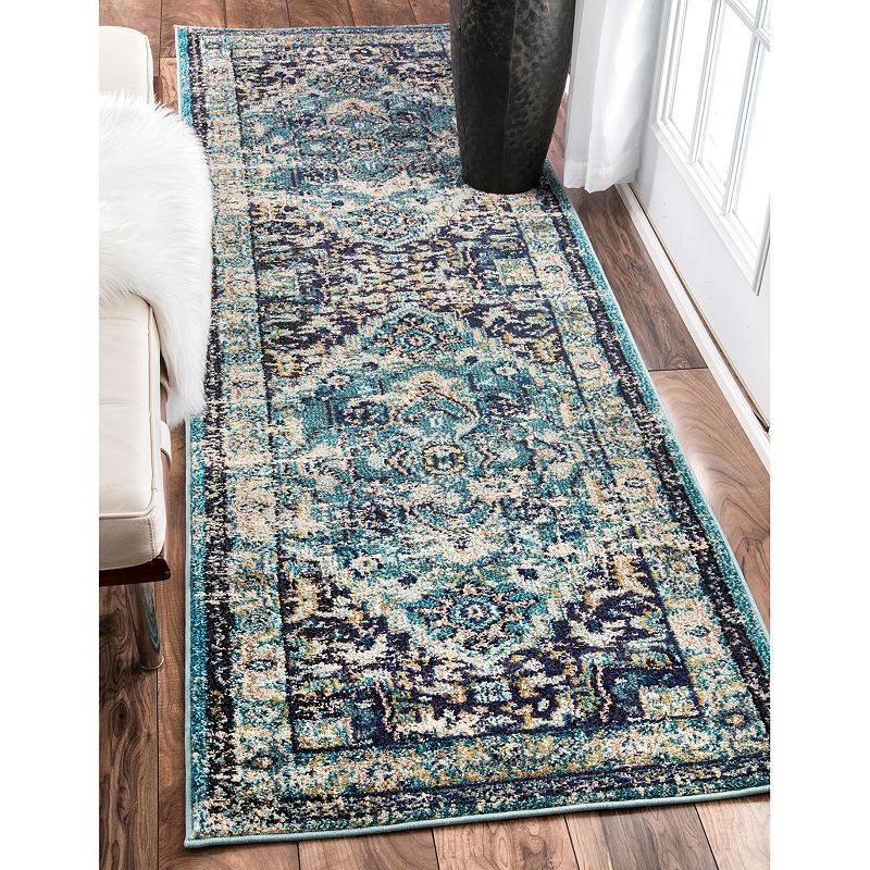 nuLOOM Casablanca Mackenzie Vintage Framed Floral Rug