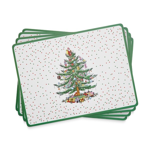 Pimpernel Christmas Tree Polka Dot Placemats