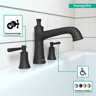 Hansgrohe Joleena 2-Handle Deck Mount Roman Tub Faucet in Matte Black 04776670