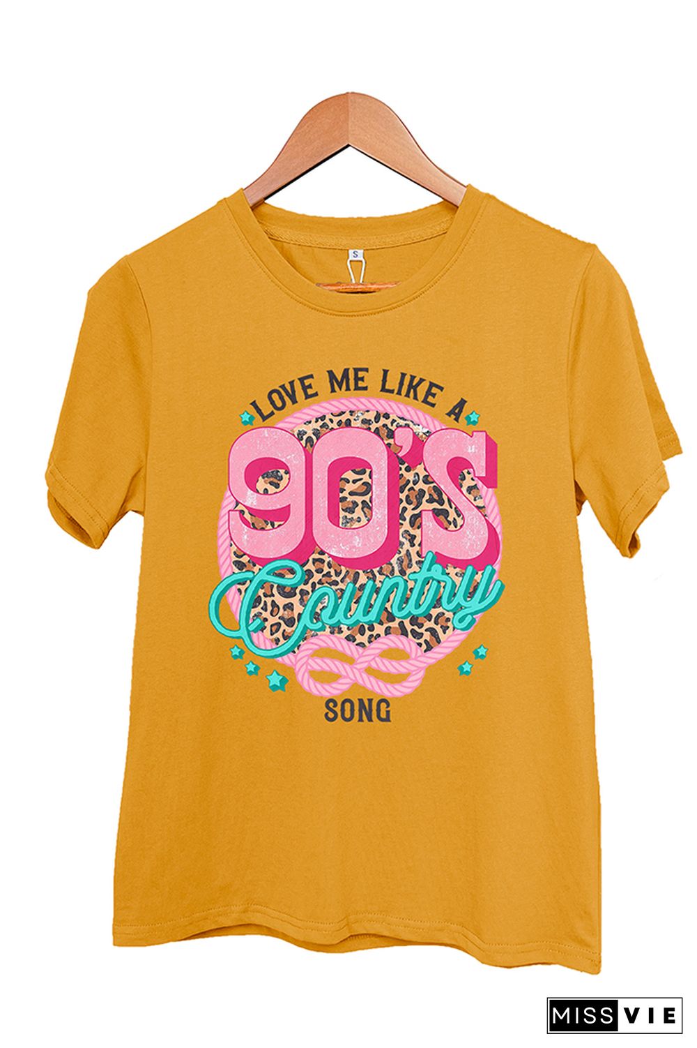 Love Me Like A 90's Country Song Short Sleeve Graphic Tee Wholesale