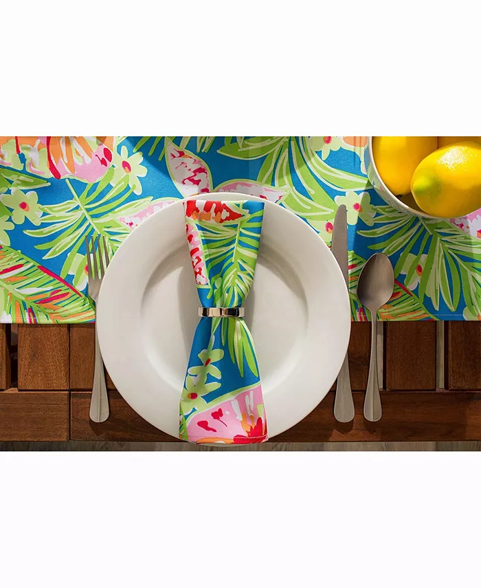 Design Imports Summer Floral Outdoor Table Runner 14 X 72