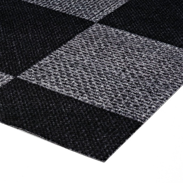 6 x27 X 8 x27 Sisal Outdoor Rug Black gray Foss Floors