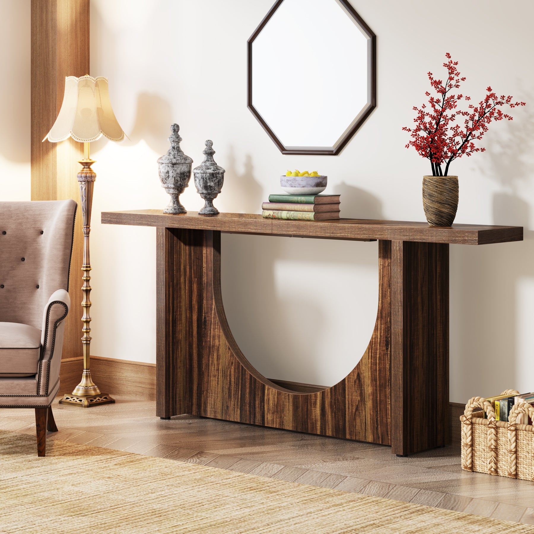 Farmhouse Console Table, 70.9