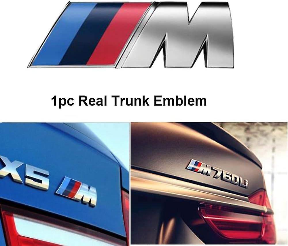 3pcs Fit Bmw M Power Badge Metal Tri Color Emblem Sticker，car Rear Trunk Fender Side Emblem Badge Decal Logo Compatible For All Bmw Series