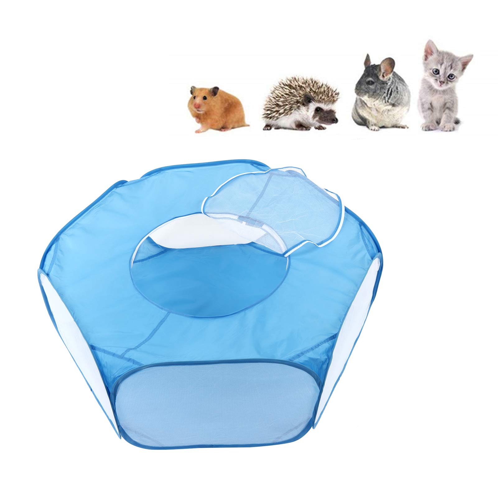 Pet Cage Tent， Polyester Cloth Small Animal Playpen Breathable Portable  For Hamsters For Guinea Pigs