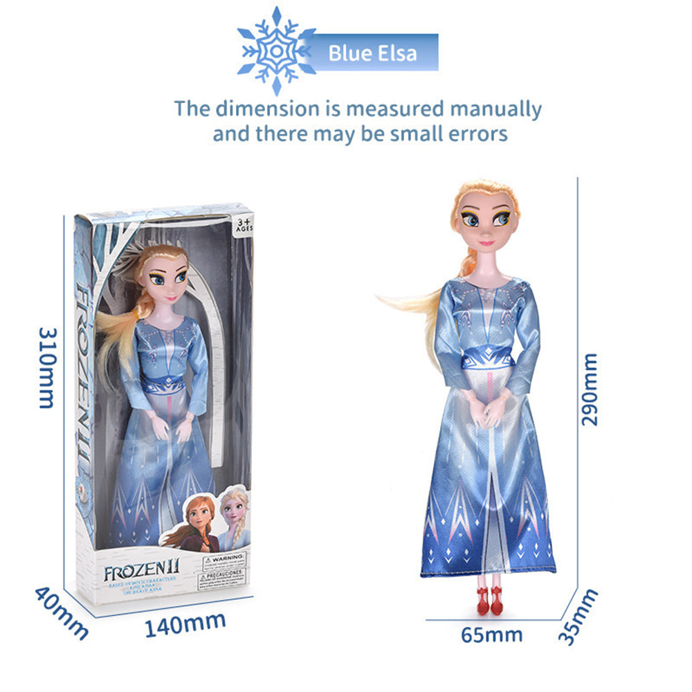 4PCS Set Disney Frozen Elsa Anna Dolls Sets, 11" High Frozen Princess Doll Toys with Accessories Olfa Sets Girl's Christmas Gift Box,Girl Collectible