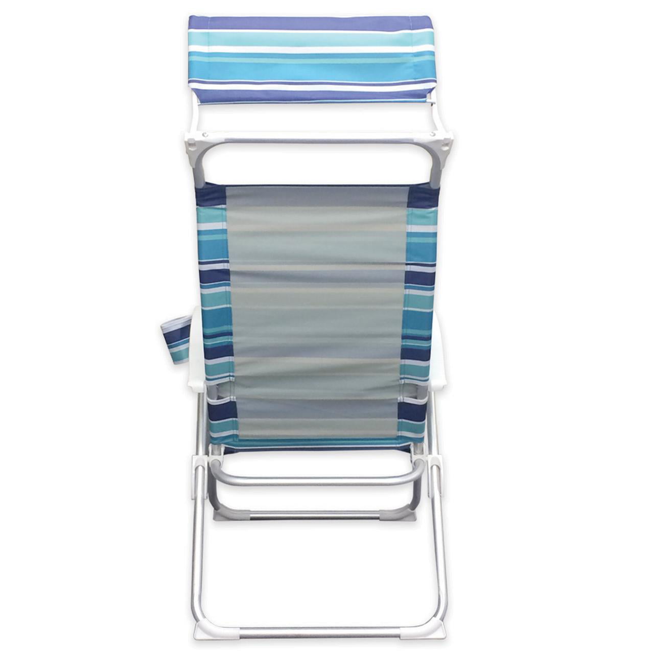 Caribbean Joe 4-Position Canopy Beach Chair