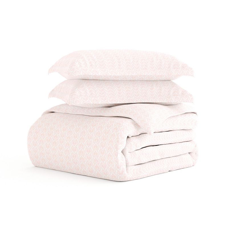 Home Collection Premium Ultra Soft Pink Pattern Duvet Cover Set