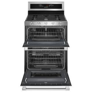 Maytag 6.0 cu. ft. Double Oven Gas Range with True Convection Oven in Fingerprint Resistant Stainless Steel MGT8800FZ