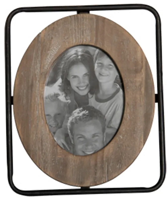 4x6 Wood and Metal Picture Frame