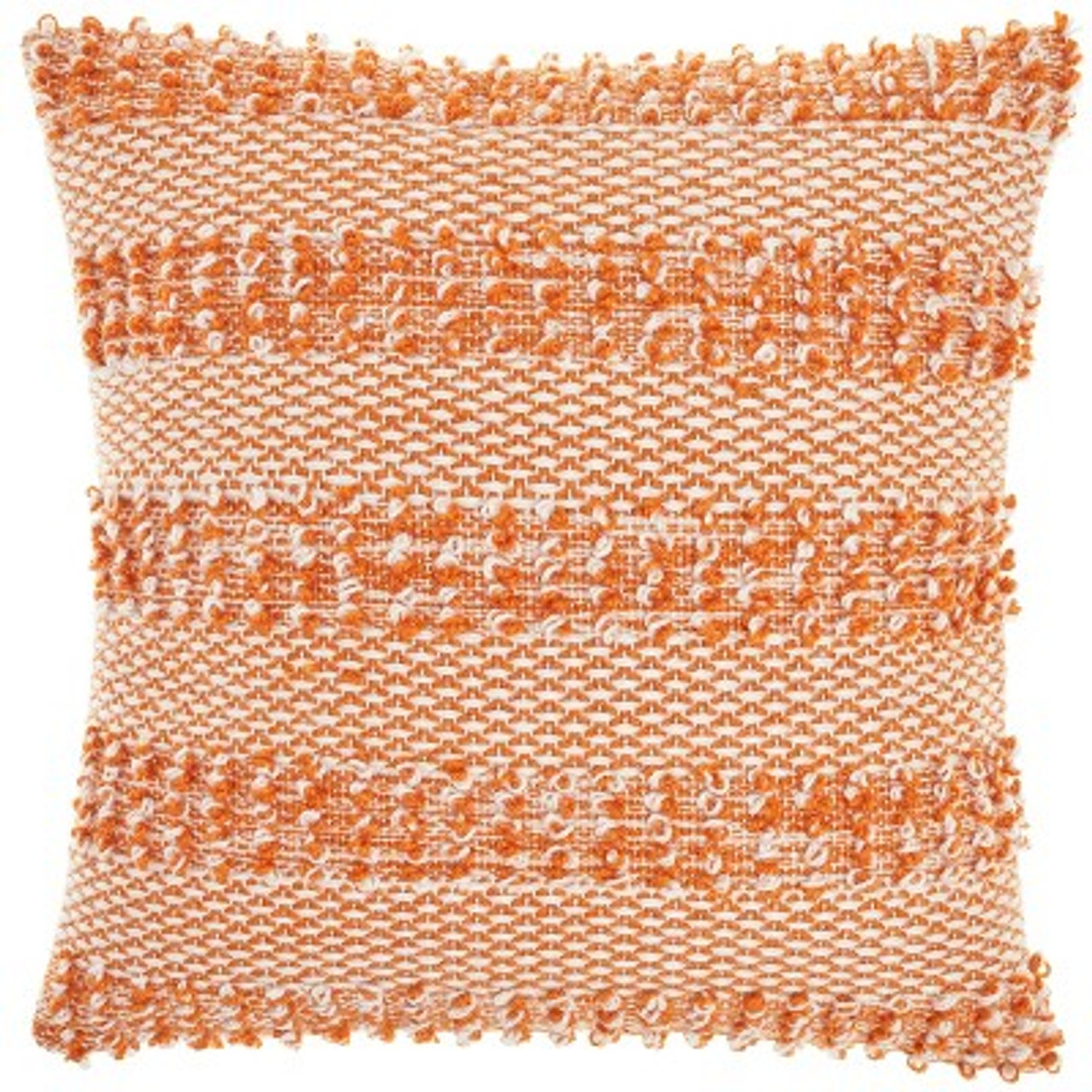 18x18 Woven Striped and Dots Square Throw Pillow Orange - Mina Victory