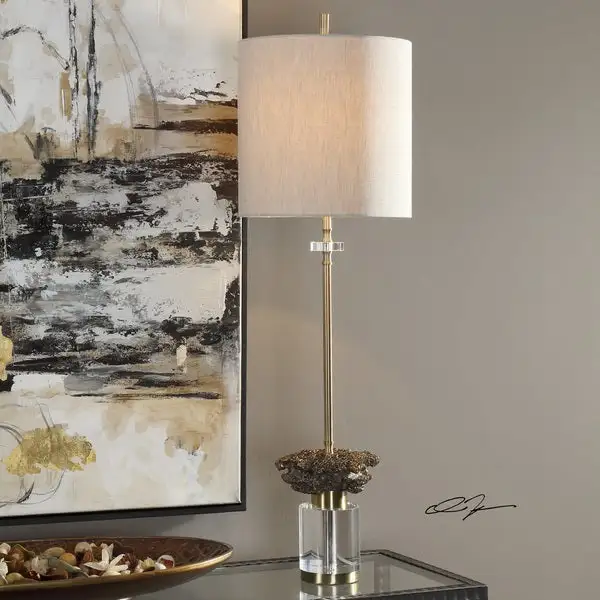 Uttermost Kiota Brushed Brass Wasp's Nest Buffet Table Lamp