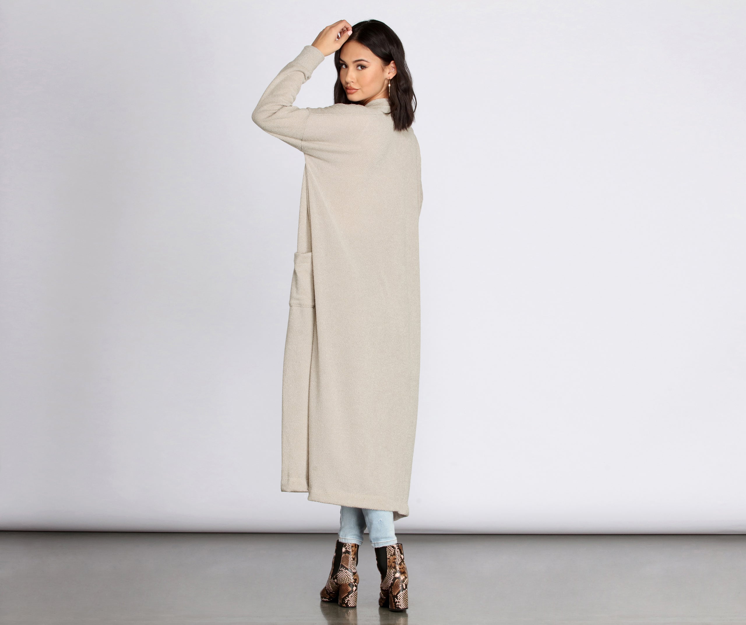 Cozy Textured Knit Duster