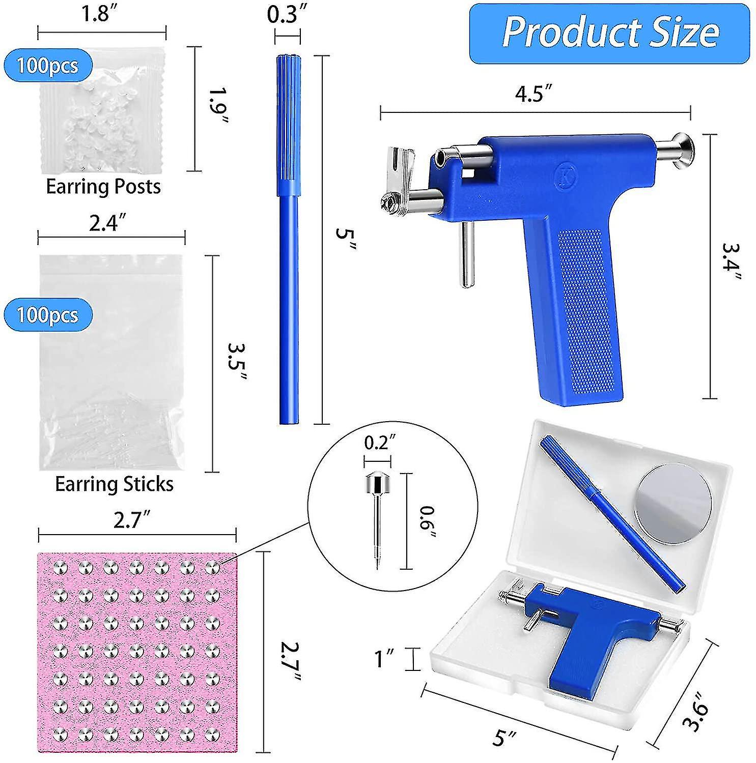 Ear Piercing Gun Kit， Evata Earring Pers Gun Tools Set