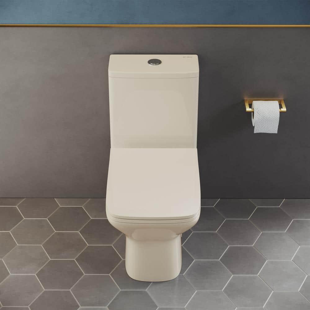 Swiss Madison Carre 1piece 1116 GPF Dual Flush Square Toilet in Bisque Seat Included