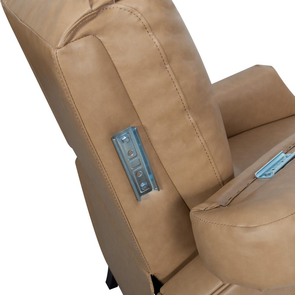 Warren Faux Leather Pushback Recliner   Transitional   Recliner Chairs   by Abbyson Living  Houzz