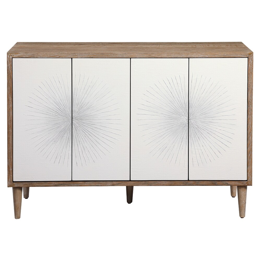 Uttermost Dani 4 door White Cabinet