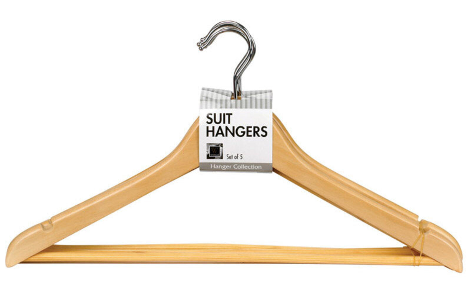 SUIT HANGER WOOD SET5