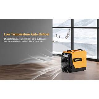 Runesay 180 pt. 6000 sq.ft. Auto Defrost Industrial Commercial Dehumidifier in YellowsGolds with Pump for Large Space DHOXR180C7131