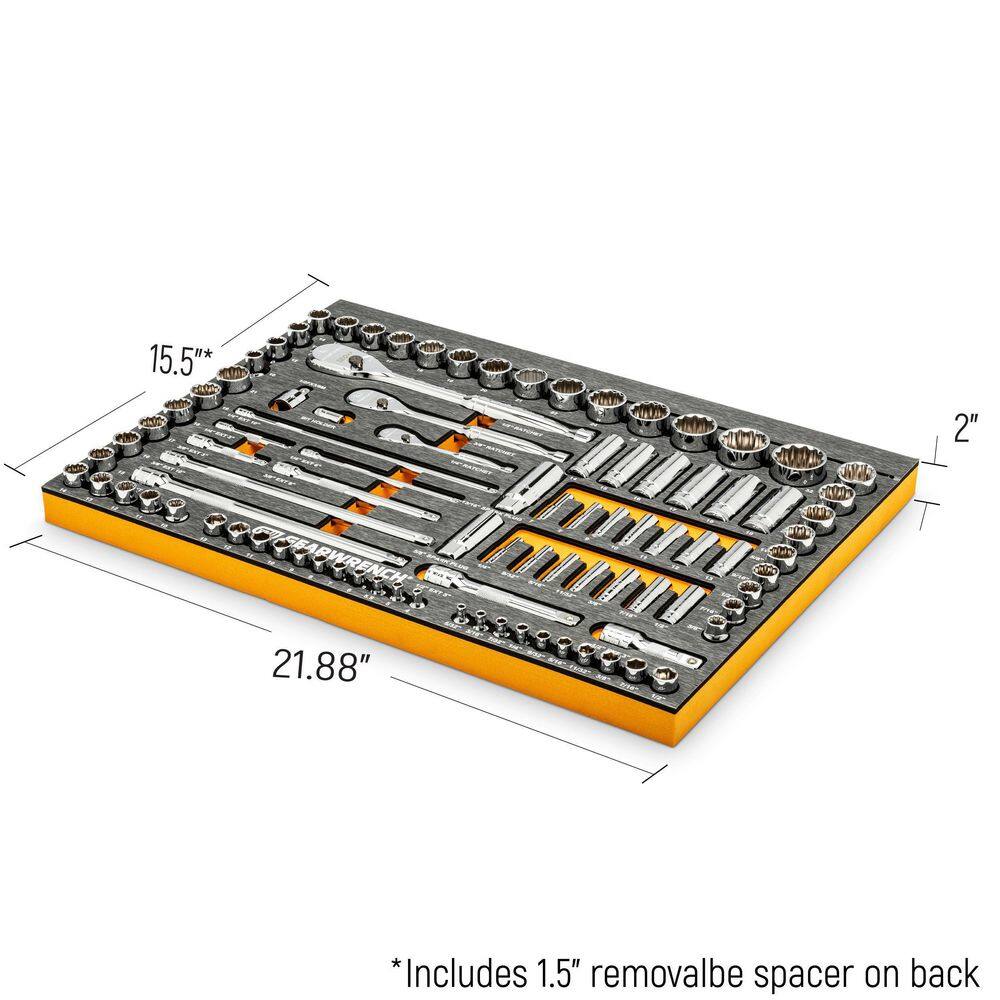 GEARWRENCH 120XP 14 in. 38 in. and 12 in. Drive Mechanics Tool Set with EVA Storage (126-Pieces) 8307182999CB