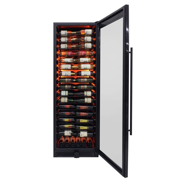 141-Bottle Single-Zone Backlit Panel Wine Cooler