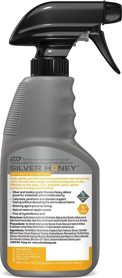 Silver Honey Hot Spot and Wound Care Spray Gel， 8-oz bottle