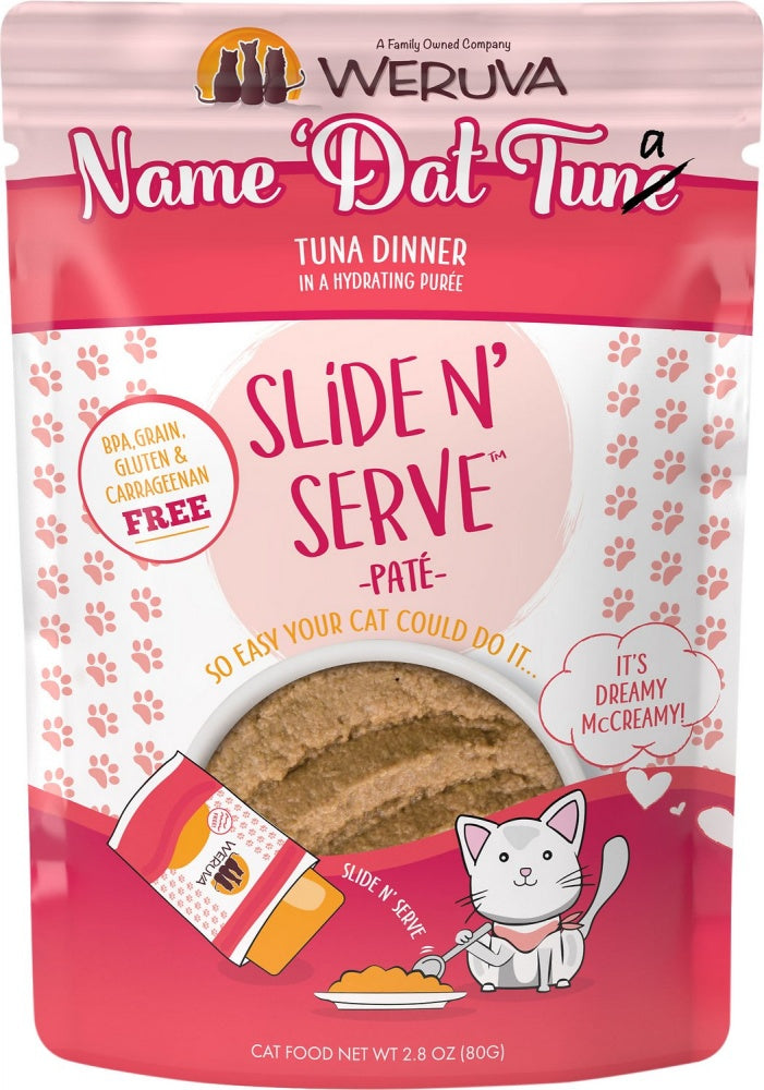 Weruva Slide N Serve Grain Free Name Dat Tuna Tuna Dinner Wet Cat Fo