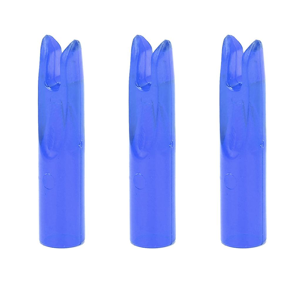 50pcs Portable Plastic Bow Arrow Nock Insert Tail Archery Accessory For 6mm Shaftmentblue