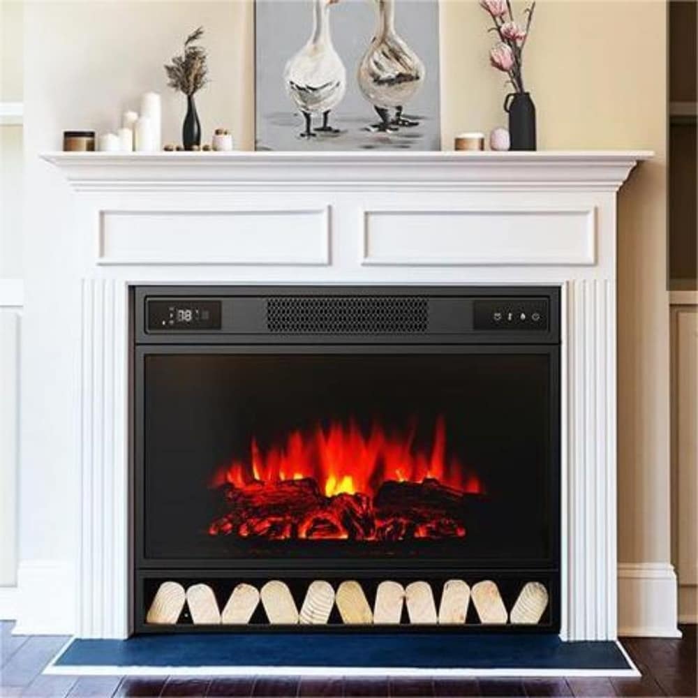 26 in. W Indoor Electric Heater Fireplace Insert   N/A