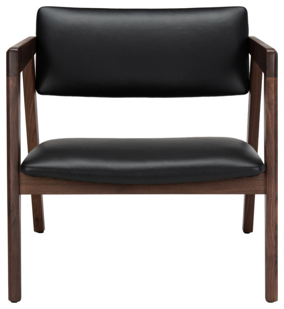 Neeman Mid Century Leather Chair   Midcentury   Armchairs And Accent Chairs   by Rustic Home Furniture Deco  Houzz