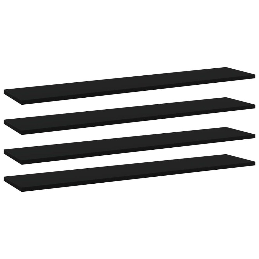 vidaXL Bookshelf Boards 4 pcs Black 39.4\