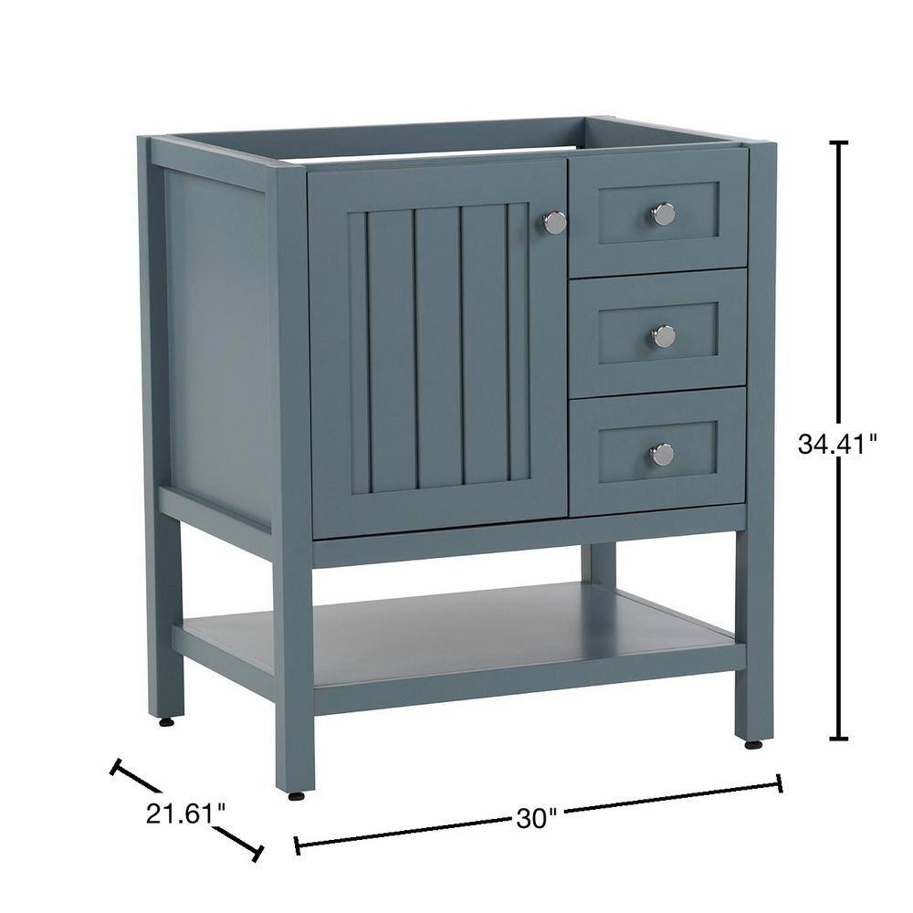 Home Decorators Collection Lanceton 30 in. W x 22 in. D x 34 in. H Bath Vanity Cabinet Only in Sage LT30-SE