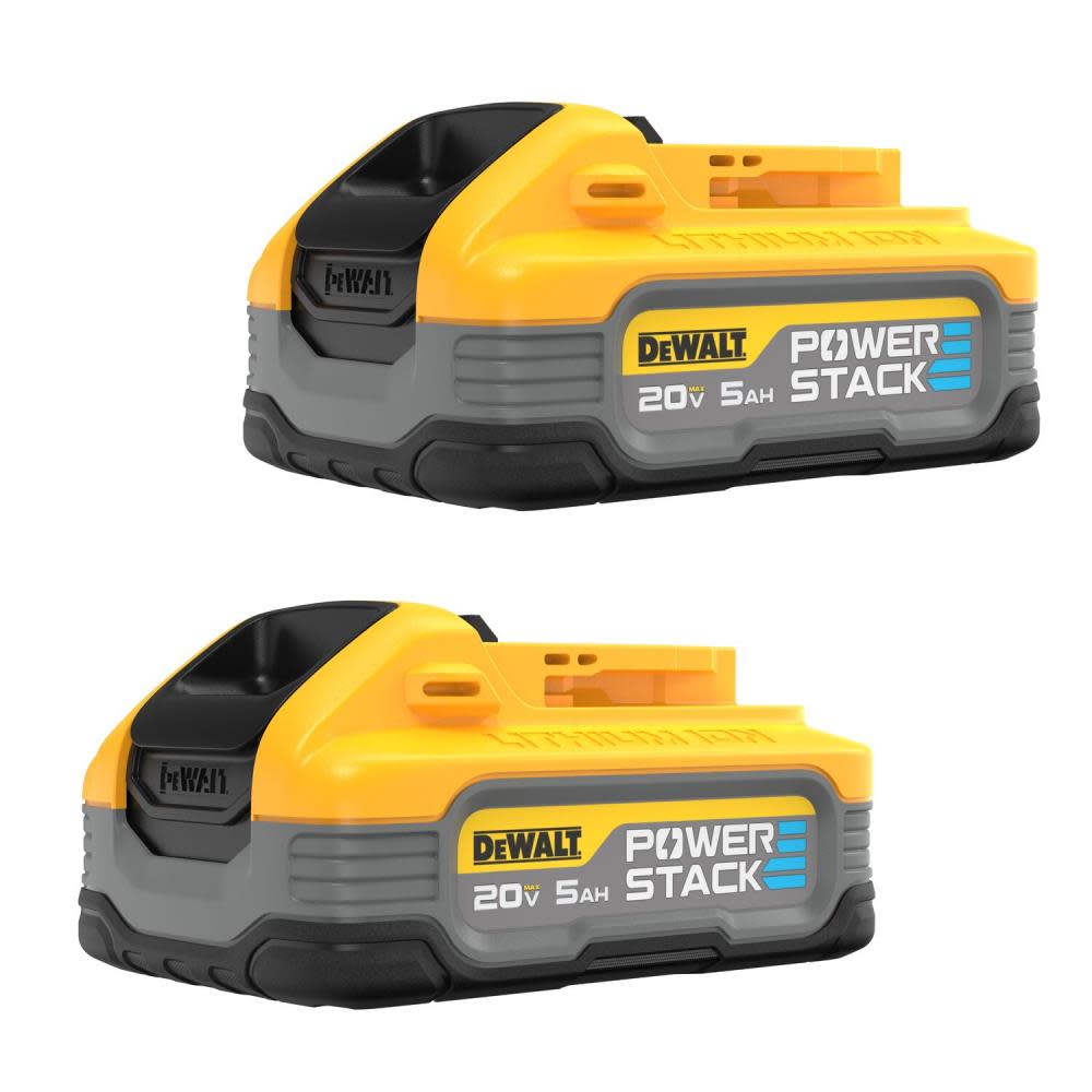 DW POWERSTACK 20V MAX 5Ah Battery 2pk DCBP520-2 from DW