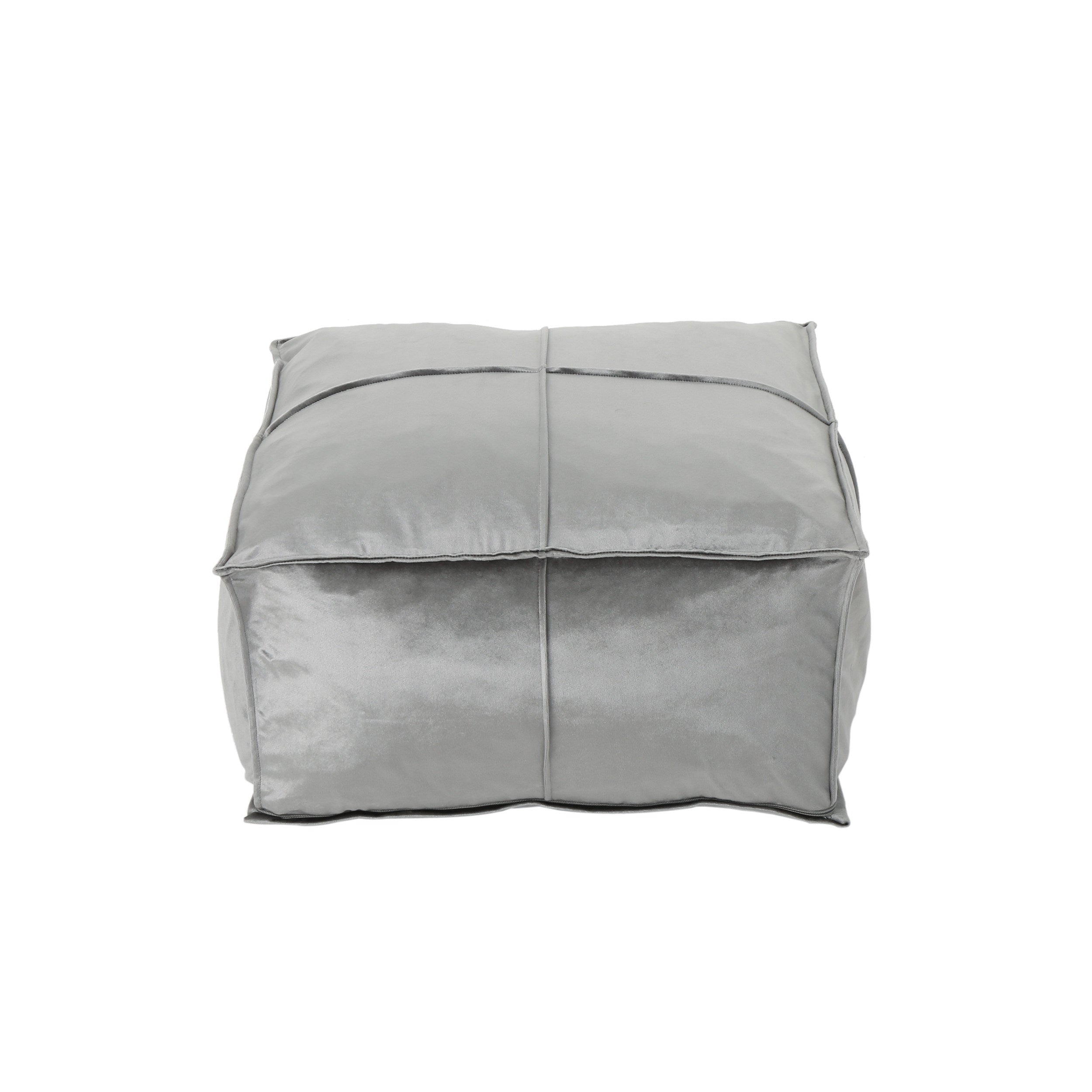 Cytheria Velvet Square Bean Bag Ottoman