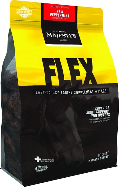 Majesty's Flex Joint Support Peppermint Flavor Wafers Horse Supplement