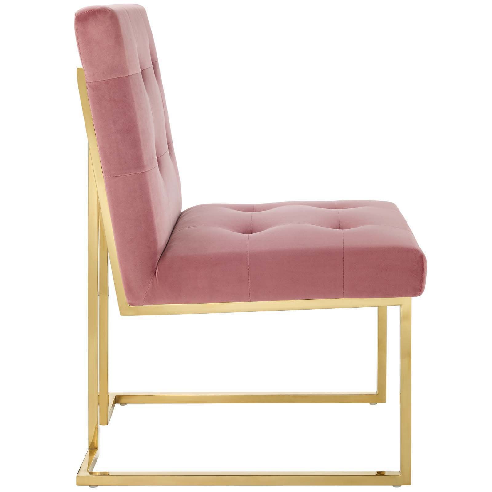 Modway Privy Gold Performance Velvet Dining Chair