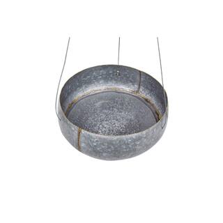 Storied Home Silver Iron Hanging Planter DA7381