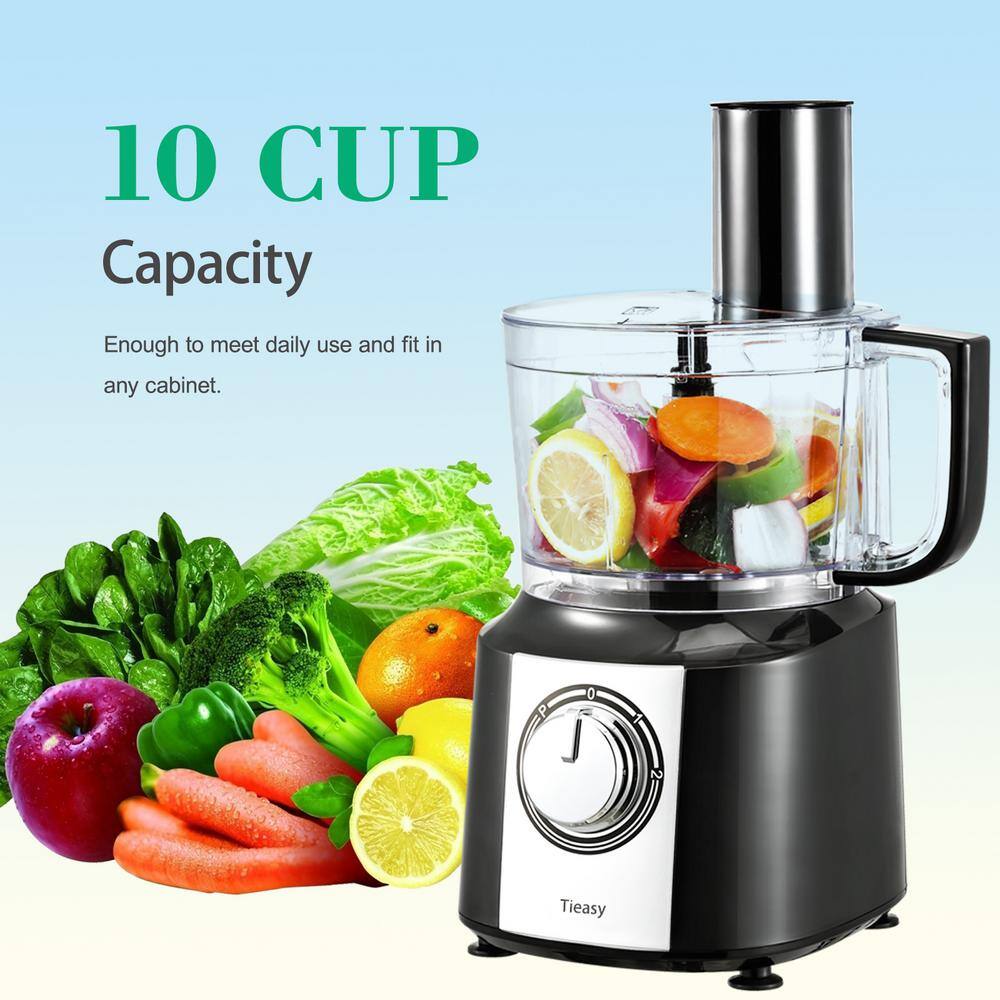 Tileon 10-Cup 2-Speed Black Food Processor AYBSZHD1330