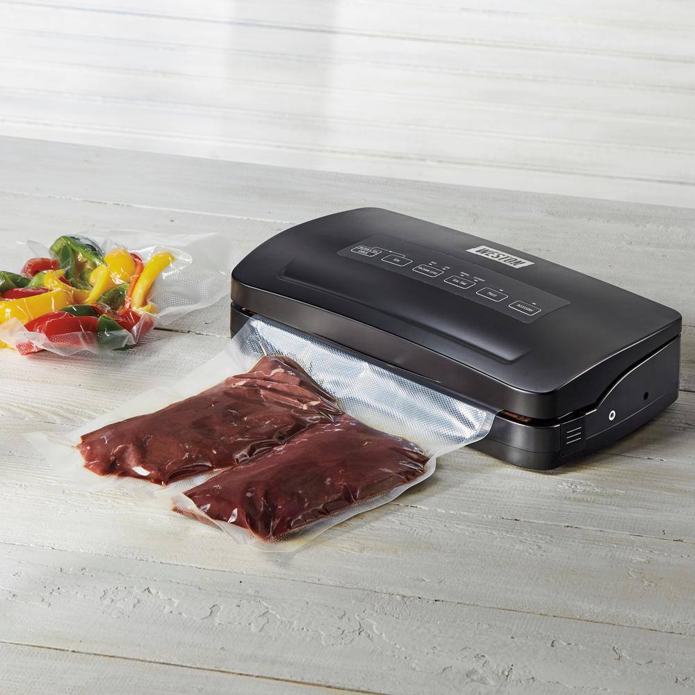 Weston Black Food Vacuum Sealer with Roll Storage and Bag Cutter 65-3001-W