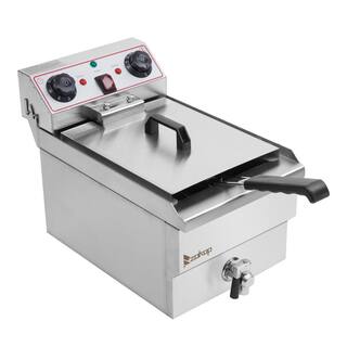 Winado 8.5 qt. Stainless Steel Single Tank Deep Fryer with Faucet 625250723150